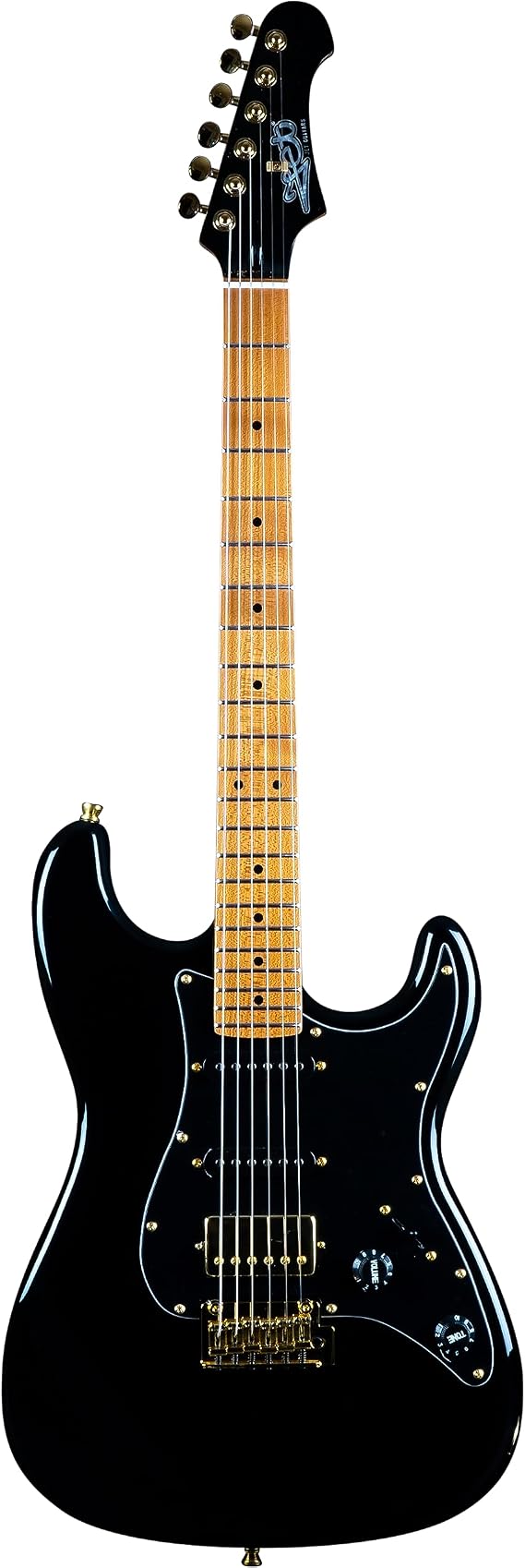JS400 BKG HSS Ceramic pickups solid basswood body 22 frets roasted maple neck 2 point tremolo gold hardware Free Standard Setup