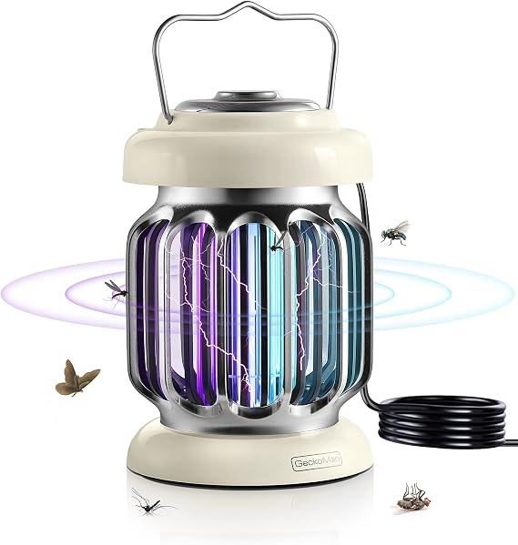 GeckoMan 2PK Hybrid Spectrum Electric Fly Zapper Catcher Killer Mosquito | waterproof switch, hybrid spectrum, UK Plug, 15w, bug, flies, trap, home, indoor
