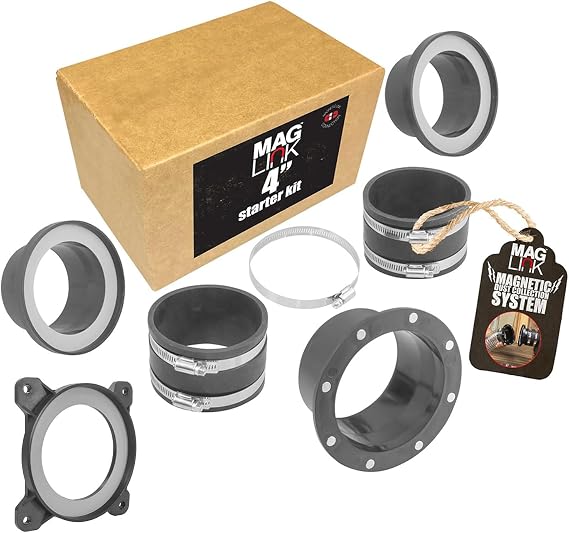 MagLink 4" Surface Mount Dustport Steel Ring Receiver & 4" MagLink Starter Kit