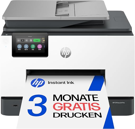 HP OfficeJet Pro 9132e Multifunction Printer 3 Months Free Printing with HP Instant Ink Included HP+ Printer Scanner Copier Fax Wi-Fi LAN Duplex Airprint Grey/White