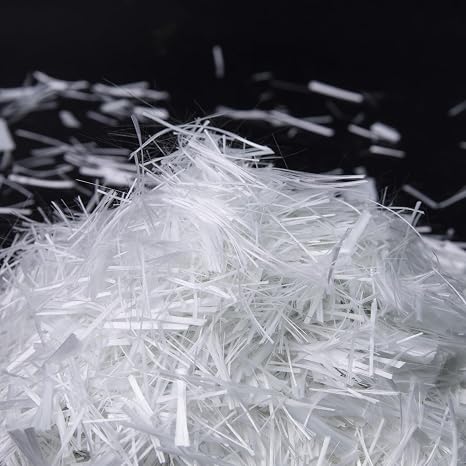 Fiberglass for Concrete, Concrete Fiber 3/4" Length,AR-Glass Chopped Strand Fiberglass for Cement Mortar Reinforcement (White, 8.8LB)