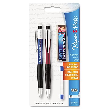 Paper Mate 1738796 Comfortmate Ultra Pencil Starter Set, Ast Brl; 0.7 Mm, Ref