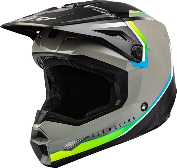Fly Racing F73-86502X Kinetic Vision Helmet Grey/Black 2X