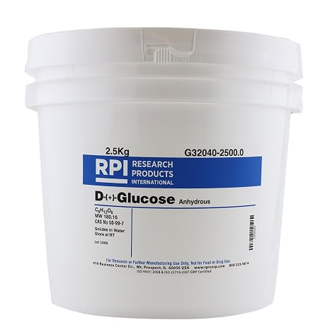 D--Glucose [Dextrose Anhydrous], USP Grade, 2.5 Kilograms