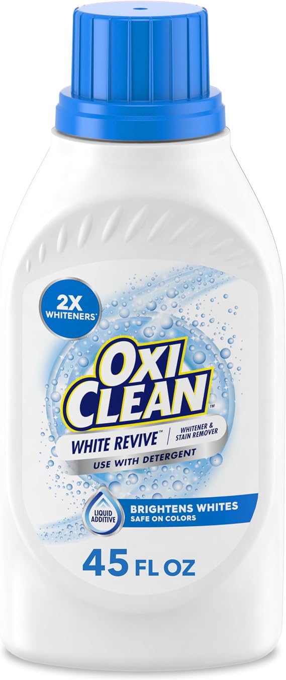 OxiClean White Revive Whitener Laundry Liquid Additive, 45 fl oz