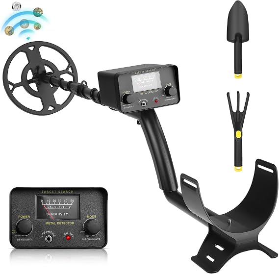 Professional Metal Detector, Height Adjustment Range 79 cm to 113 cm, IP68 Waterproof, High Precision, Anti-Interference, Can Identify 9 Types of Metals, Suitable for Adults and Children