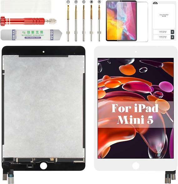 for iPad mini 5 Screen Replacement for iPad mini 5 LCD A2126 for iPad mini 5 Digitizer Display Screen Touch Assembly Repair Kits A2133 A2124 A2125 White