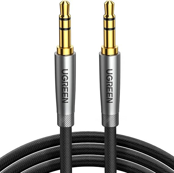 UGREEN 3.5mm Audio Cable, Nylon Braided, Male to Male, Hi-Fi Sound, 1.5FT
