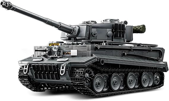 1:28 Tiger Heavy Tank Building Set, WW2 Army Tank for Adults (1668 PCS)