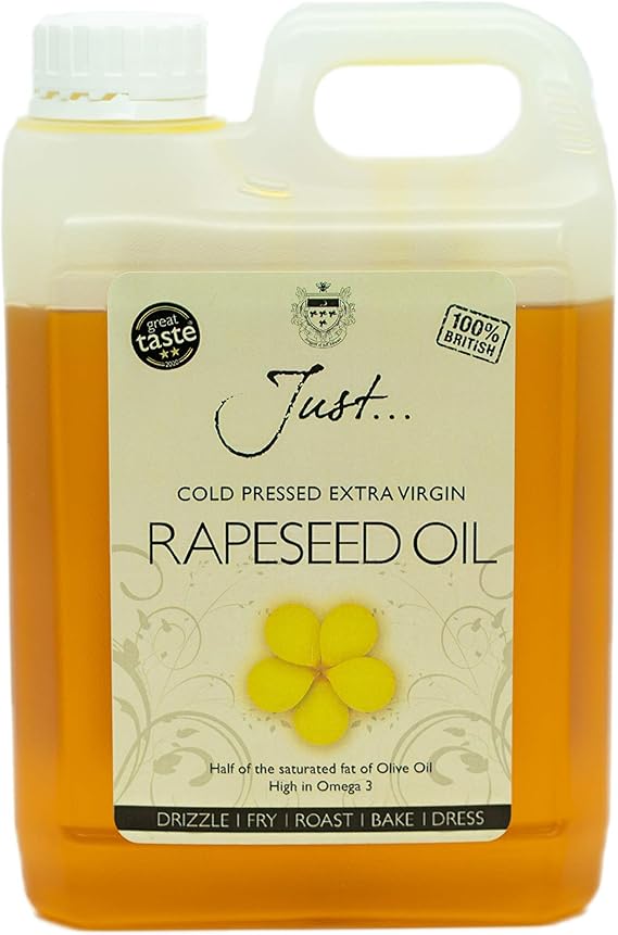 Just Rapeseed Oil - British Cold Pressed Extra Virgin Rapeseed Culinary Oil (1.75 Litre)