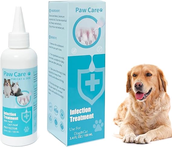 Dog Paw Cleaner, Paw Cleaner for Dogs, Dog Licking Paws Treatment,3.4oz Dog Paw Cleaning Solution, Dog Foot Cleaner, No Rinse Pet Toes Drops Safe Cat Cleanser Care for Cleaning Grooming
