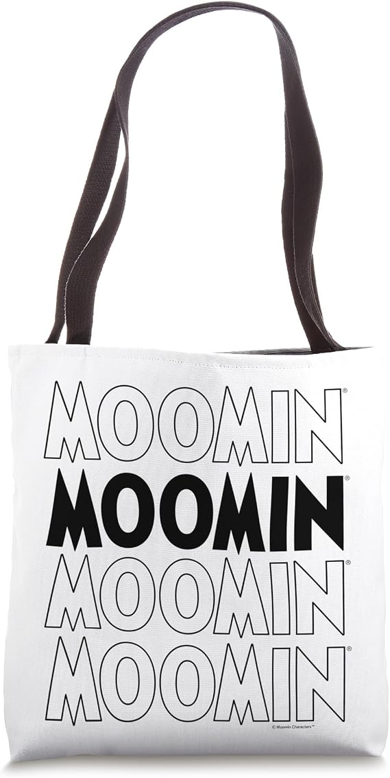 Moomin Black Text Cascade Tote Bag
