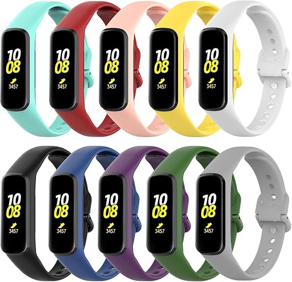 Compatible for Samsung Galaxy Fit2 SM-R220, Soft Silicone Replacement Wristbands Straps Bracelet Fitness Sport Band for Women Men