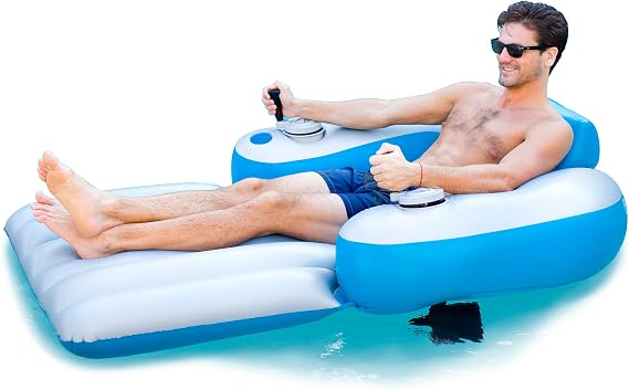 Poolcandy Splash Runner Motorized Pool Lounger (Splash Runner 9V Motorized Deluxe Pool Lounger)