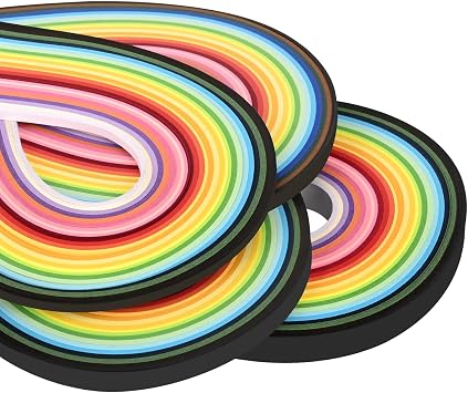 36 Colors Quilling Paper Strips Kit 720 Strips, Length 54cm Width 3mm 5mm 7mm 10mm4 Packs