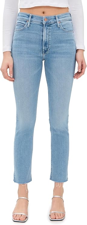 Mother Women's Mid Rise Dazzler Ankle Fray Jeans