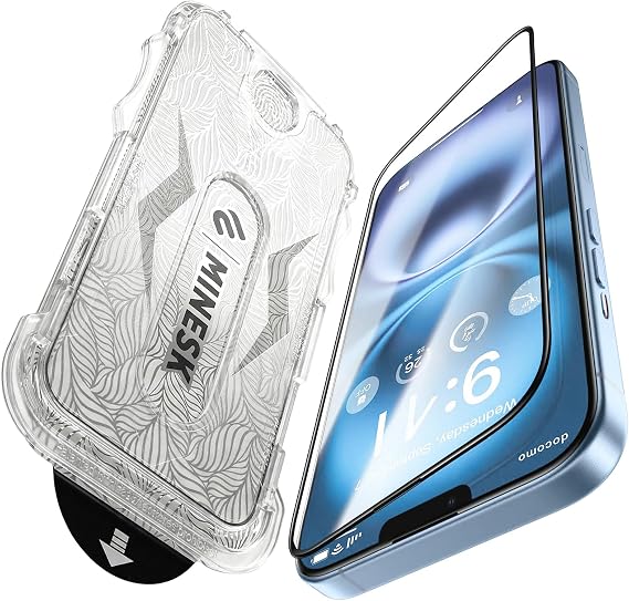 Minesk iPhone 11 Pro Max ile Uyumlu Hizalama Aparatlı ve Takılırken Camın Altında Kesinlikle Toz Bırakmayan Darbelere Karşı Ekstra Güçlü HD Ekran Koruyucu Cam (Kolay Kurulum, 11 PRO MAX - XS MAX)