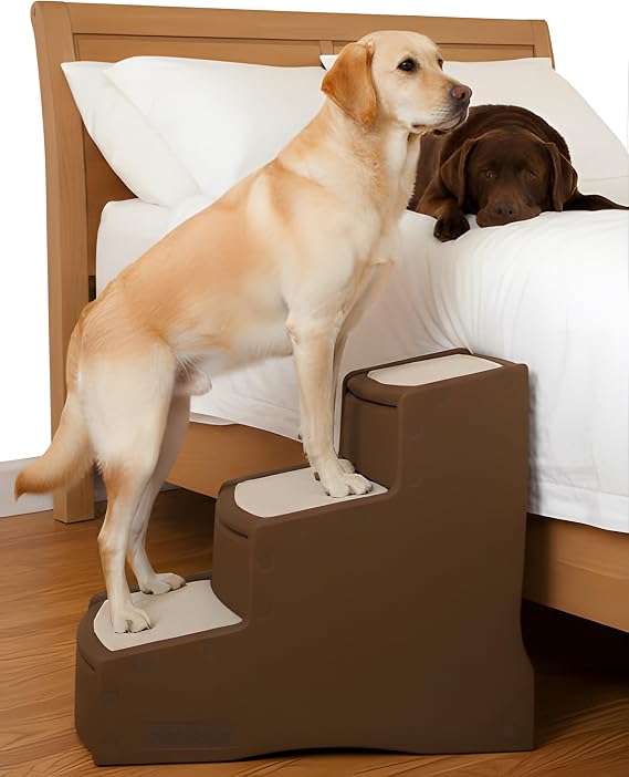 Pet Gear Easy Step III Extra Wide Pet Stairs, Coffee Bean
