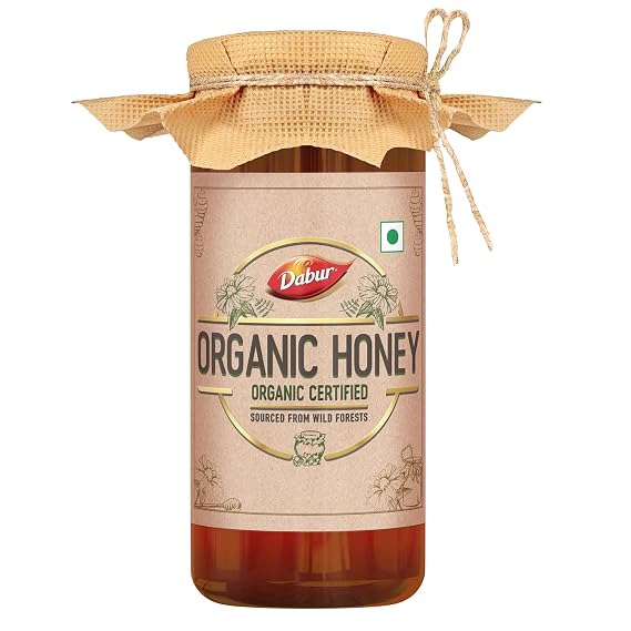 Dabur Organic Honey | 100% Pure and Natural |Unprocessed and Unpasteurized Honey| No Sugar Adulteration -300gm