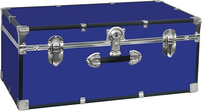 Seward Trunk College Dorm and Camp Storage Footlocker Trunk, Blue, 30-Inch SWD5120-40