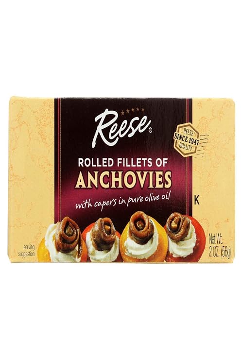 Reese Anchovies - Rolled - Case of 10 - 2 oz