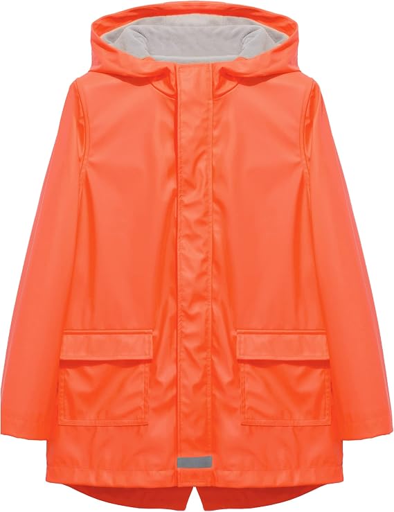 Hiheart Boys Girls Waterproof Rain Jacket Fleece Lined Softshell Coat