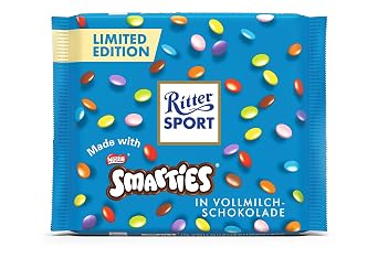 Ritter Sport Milk Chocolate w/ Smarties Lentils - 100g