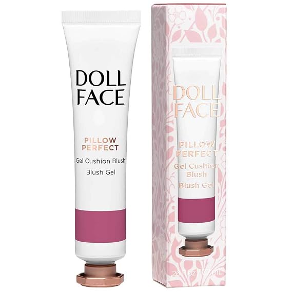 DOLL FACE Liquid Blush for Cheeks | Pillow Perfect Gel Cushion Blush | Cream Blusher Makeup | Lightweight, Blendable & Buildable Natural Radiance (Gossip)