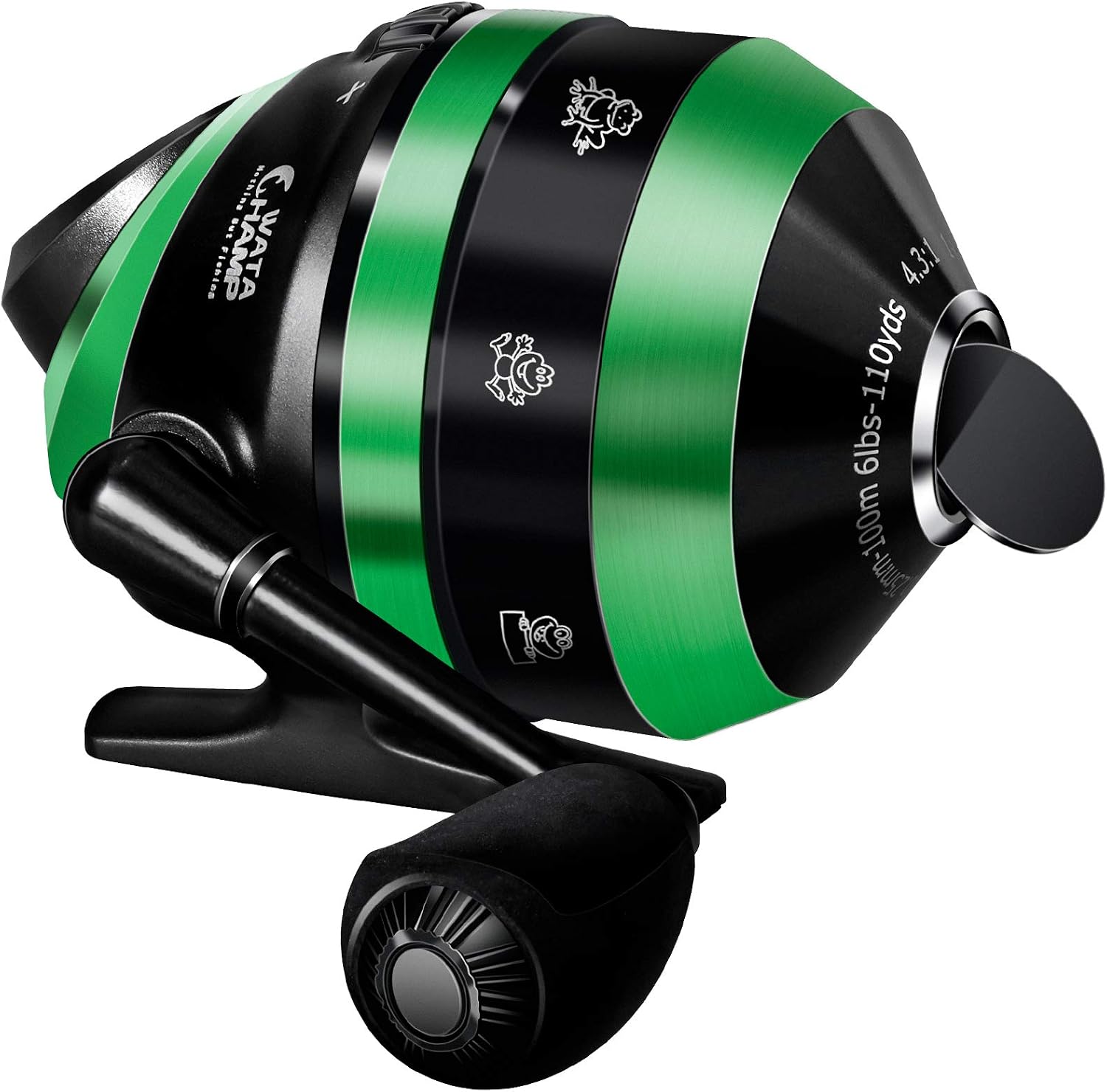 WataChamp Bees Spincast Fishing Reel, High Speed 4.3:1 Gear Ratio, 51S.S.D.Stainless Steel Ball Bearings, Reversible Handle for LeftRight Retrieve, with Monofilament Line