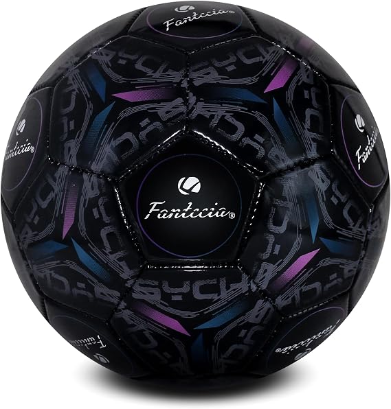 Size 5 Football for Regular Game and Training, Standrad Weight and Official Size, Leather Football for Indoor & Outdoor
