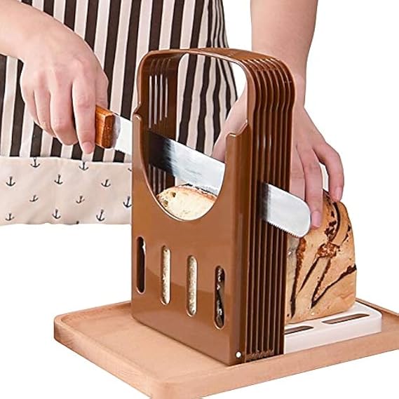 Foldable Compact Bread Slicing Guide for Homemade Bread & Sandwiches