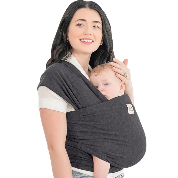 KeaBabies Baby Wrap Carrier, All in 1 Original Baby Carrier (Mystic Gray)