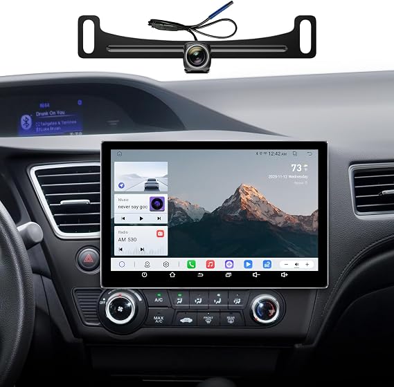 11.5インチ カーラジオ ホンダ シビック ステレオ 2013-2017 米国版のみ ワイヤレスCarPlay & Android Auto/Android 13 /5G WiFi/タッチスクリーン/FM/AM/4GB RAM + 64GB ROM付き