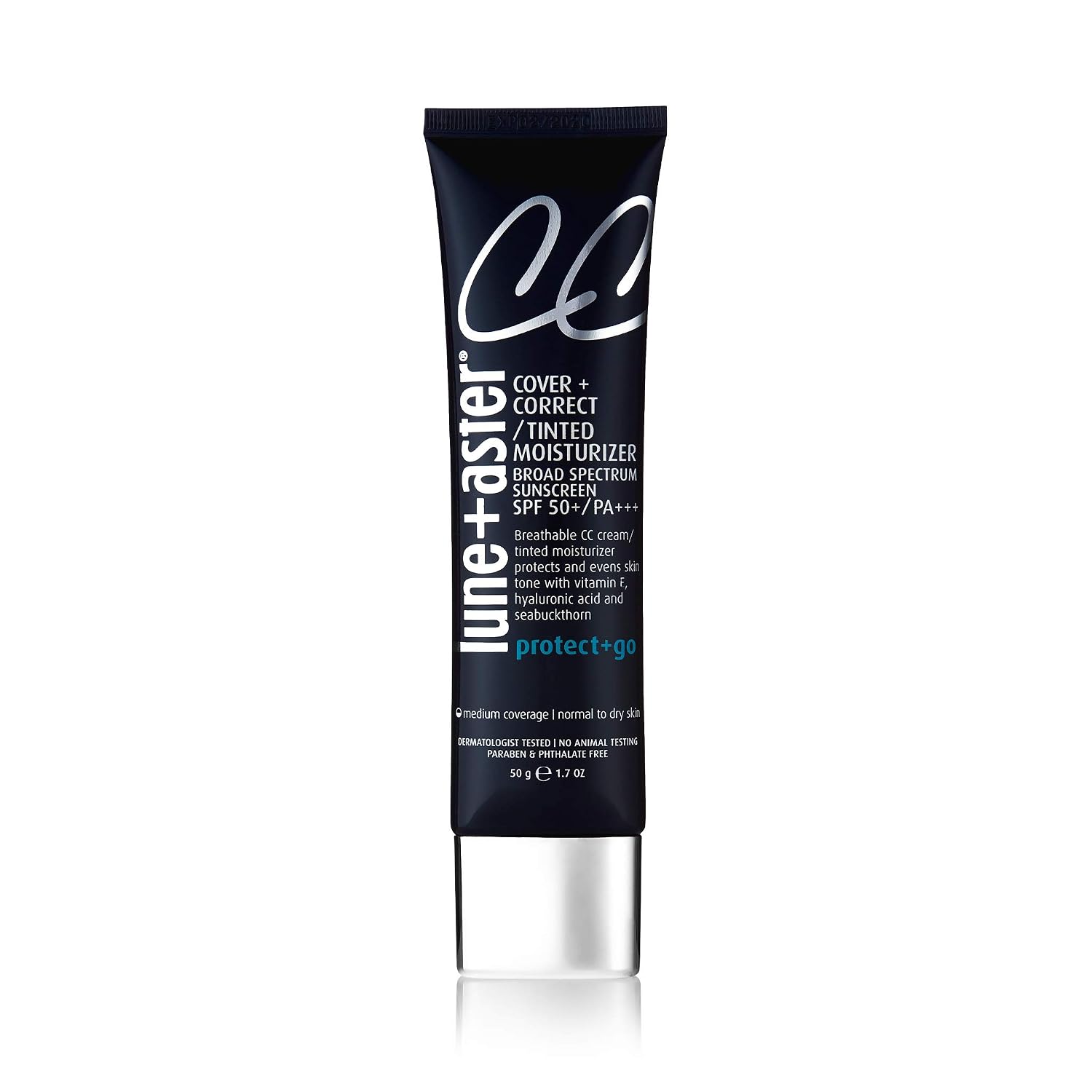 LuneAster CC Cream Broad Spectrum SPF 50PA- Fair- Medium coverage CC Cream with SPF 50 creates a dewy glow