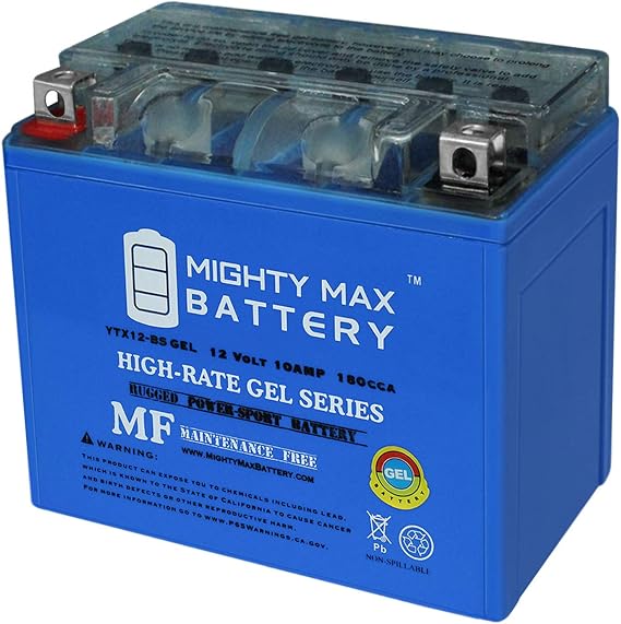 Mighty Max Battery YTX12-BS 12V 10AH Gel Replacement for 740-1866, ES12BS