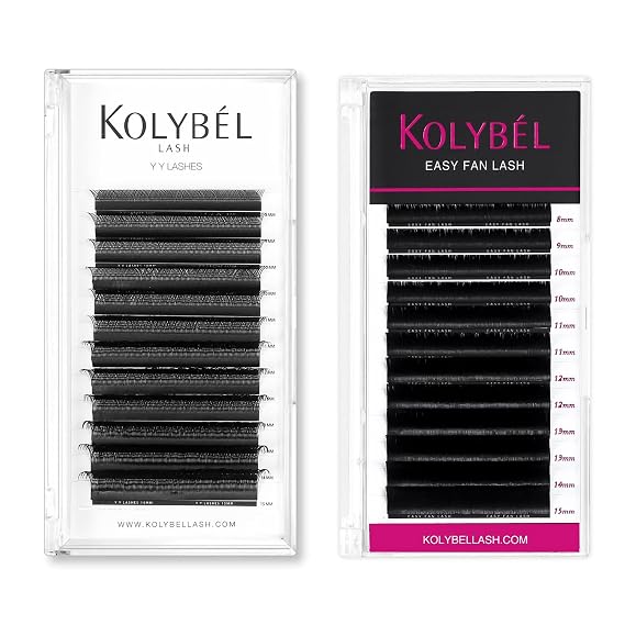 KOLYBEL Easy Fan Eyelash Extensions 0.07 Thickness C Curl 8-15mm Mix  YY Lash Extensions 0.07 Thickness C Curl 8-15mm Mix