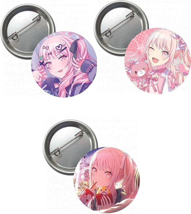 Hatsune Miku Pjsekai Project Sekai Colorful Anime Buton Rozet 3 Adet 37Mm Akiyama Mizuki