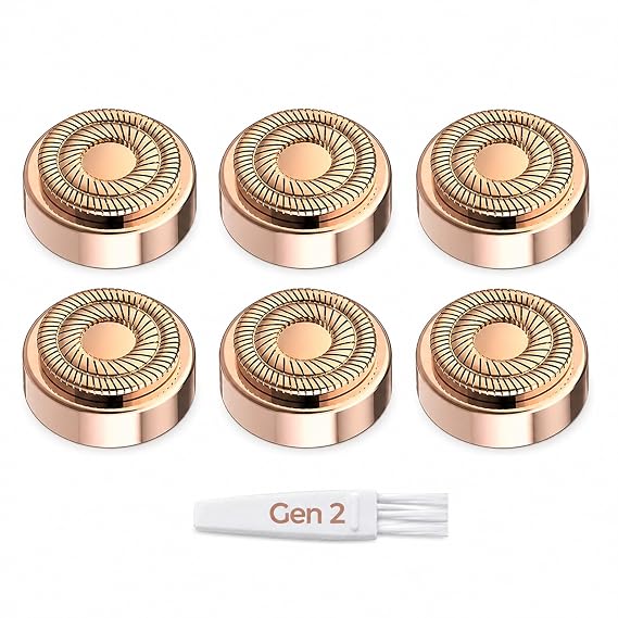 Replacement Heads for Finishing Touch Flawless Generation 2 Facial Hair Remover, 6 Count