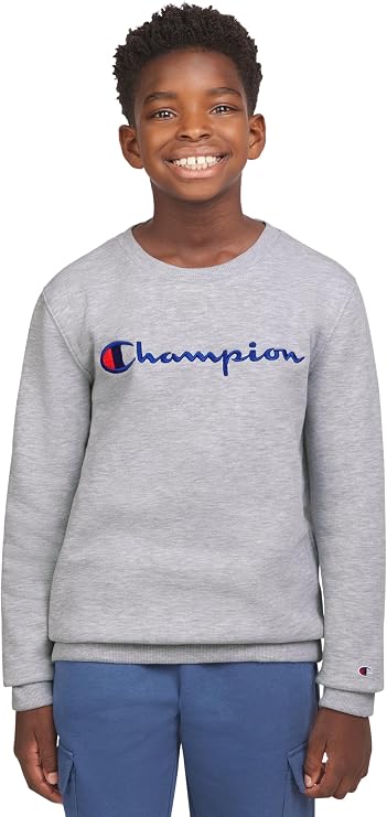 Champion Boys Sweatshirt for Kids Pullover Fleece Crewneck Sweater
