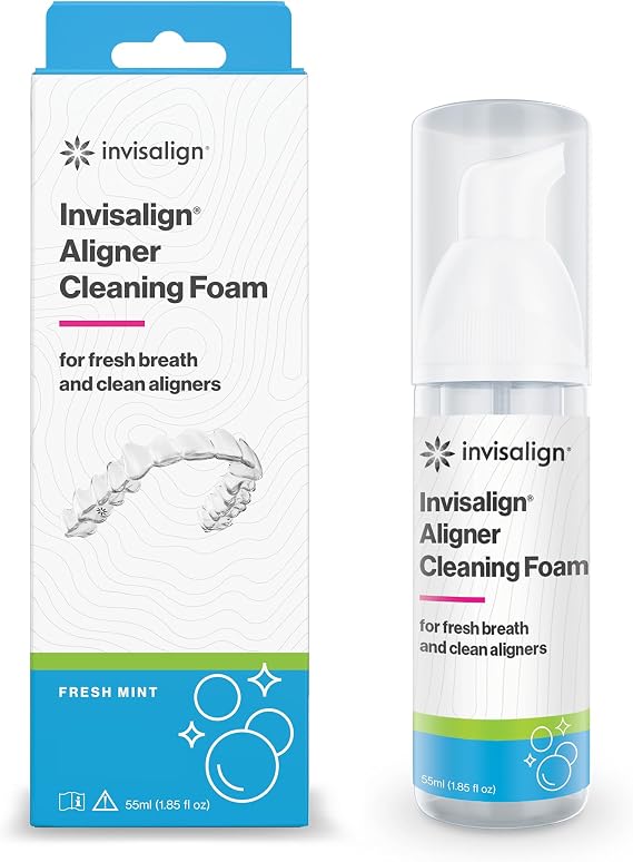 Invisalign Cleaning Foam | Clear Aligner and Retainer Cleaner | Mint | 55ml