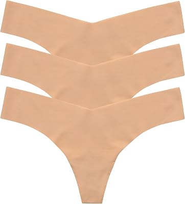 commando - Classic Solid Thong 3-pack | Seamless No Show Thong | Comfortable, Lay-Flat Edges | Machine Washable