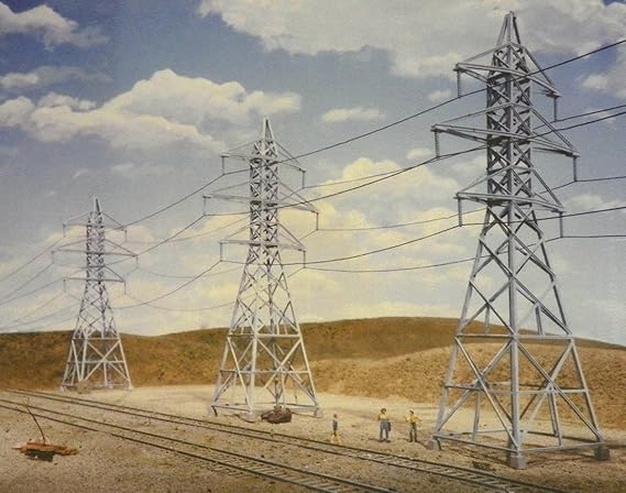 Walthers Cornerstone High-Voltage Transmission Tower-pkg(4) 933-3121 HO Scale Model Railroad - Scenery Kit