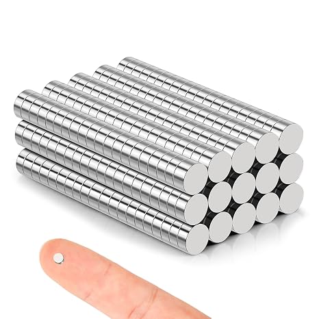300 Pack Small Magnets, 4x2mm Refrigerator Magnets Rare Earth Magnets Neodymium Magnets for Crafts, Whiteboard, Kitchen Cabinet, 3D Printing