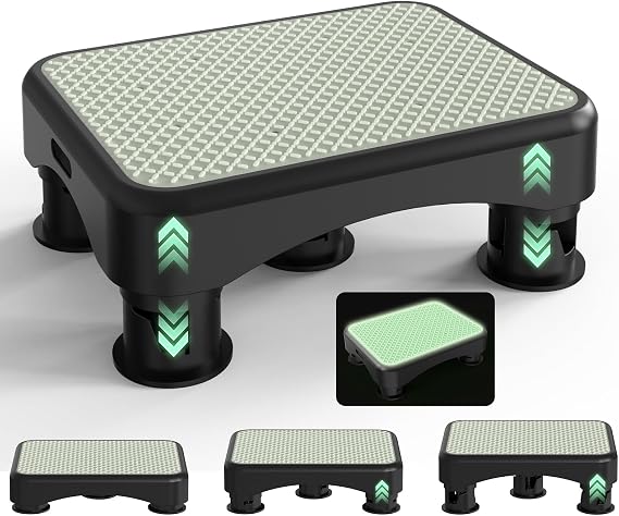 Adjustable Mobility Step Stool for Adults, 3-Level Bed Step Stool