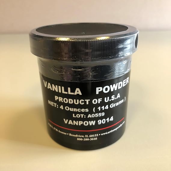 Organic Vanilla Powder 4 Oz - Pure Ground Vanilla Bean, Perfect for Baking and Beverages, Alcohol-Free Extract Substitute