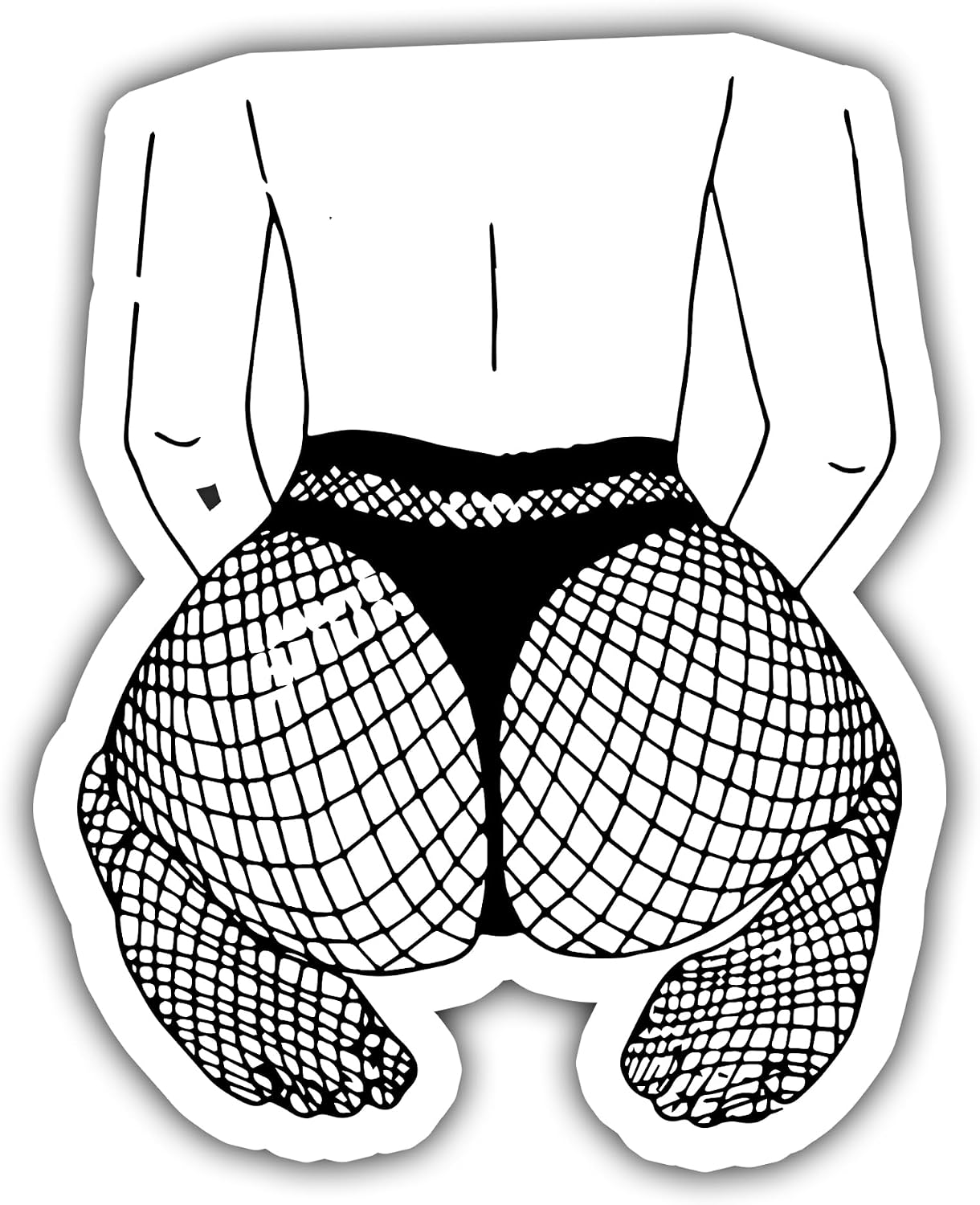 Women Butt Leg Panty Sticker Adult Laptop Skateboard Motorcycle Car Bike Luggage Trolley Case Decoration Waterproof Decal Sticker