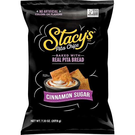 Stacys Pita Chips, Cinnamon Sugar, No Artificial Colors or Flavors, 7.33 oz Bag