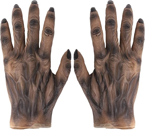 Clobeau Werewolf Gloves Halloween Costume Wolf Gloves Party Cosplay Horror Devil Witch Finger Wolf Claws Paw Cat Glove Prop Mitten