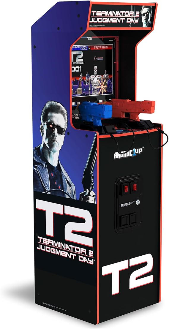 Arcade1Up Terminator 2 Deluxe Arcade Machine with Real Feel Arcade Gun