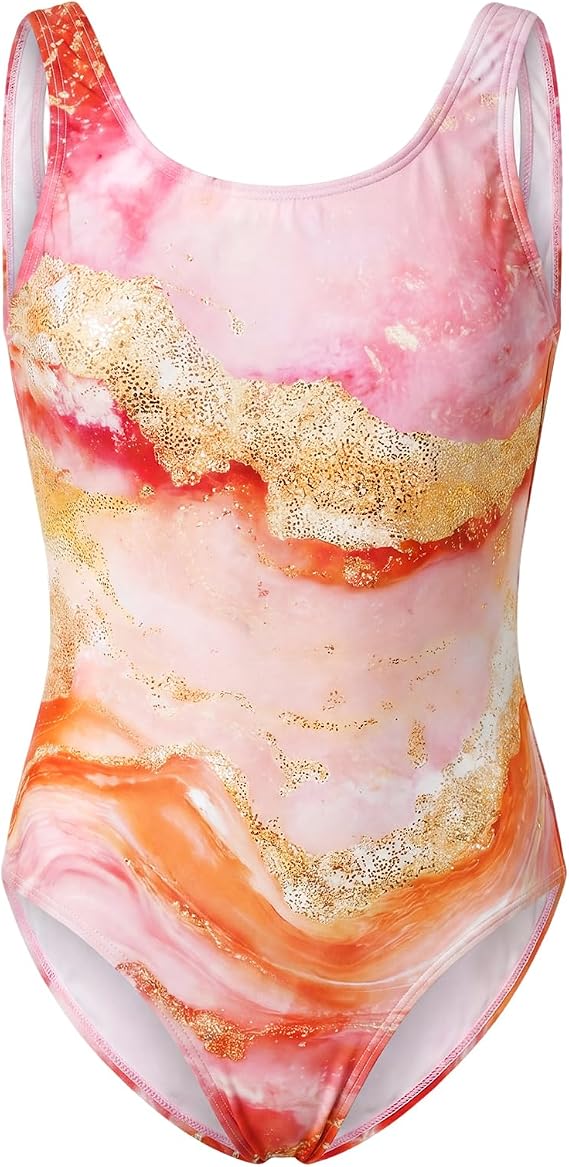 Swimsuit for Girls One-Piece Swimsuit Kids' Sleeveless Swimwear Summer Swimwear Swimming Pool Beach Swimwear Surf Swimsuits Children's Swimsuit for Teenagers 5-14 Years